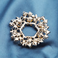 Alloy Czech Rhinestone Wreath Brooch For Elegant Suit Lapel view 4