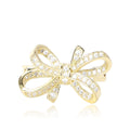 Copper Zircon Bow Brooch Pin For Dresses And Shawls view 5