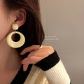 Acrylic Geometric Quadrilateral Stud Earrings With Silver Posts Korean Retro Versatile Style view 3