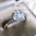 Fashion Two Tone Zircon Ring For Women Copper Plated Trendy European Style Jewelry Accessory view 5