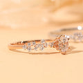 Romantic Eight Hearts Eight Arrows Zircon Star Dream Women Ring, Valentine Proposal Jewelry view 3