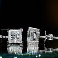 Minimalist Square Four Prong Stud Earrings For Women Copper Platinum Plated Everyday Jewelry view 5