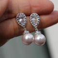 Elegant Faux Pearl Drop Earrings For Women, Small Fashion Winter Celebrity Style Ear Jewelry view 4