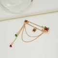 Christmas Series Chain Bell Brooch Fashion Clothing Accessory Holiday Corsage Pin view 2