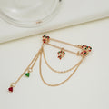 Christmas Series Chain Bell Brooch Fashion Clothing Accessory Holiday Corsage Pin view 4