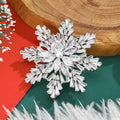 Alloy Zircon Snowflake Brooch For Suit Dress And Collar Decoration view 4