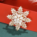 Alloy Zircon Snowflake Brooch For Suit Dress And Collar Decoration view 2