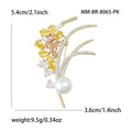 Alloy Zircon Wheat Brooch Pin For Suits Dresses And Coats view 5