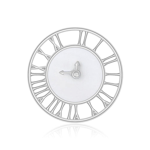 Creative Alloy Clock Brooch Pin For Shirts Coats And Suits