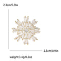 Alloy Zircon Snowflake Brooch Pin For Shirt Collar Decoration view 5