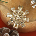 Alloy Zircon Snowflake Brooch Pin For Shirt Collar Decoration view 3