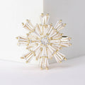 Alloy Zircon Snowflake Brooch Pin For Shirt Collar Decoration view 6
