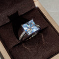 Luxury Fashion Square Zircon Ring For Women, Cross Border Finger Jewelry view 2