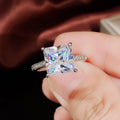 Luxury Fashion Square Zircon Ring For Women, Cross Border Finger Jewelry view 4