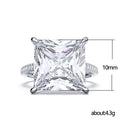 Luxury Fashion Square Zircon Ring For Women, Cross Border Finger Jewelry view 5
