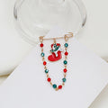 Cute Cartoon Colorful Enamel Santa Reindeer Snowman Brooch Pin, Sweet Christmas Badge Accessory view 3