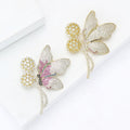 Alloy Zircon Butterfly Dandelion Brooch Pin For Suit Jackets view 3