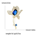 Alloy Zircon Lily Flower Brooch For Elegant Suit Decoration view 4