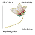 Alloy Micro Pave Zircon Gradient Flower Brooch Pin For Bridal Suits view 5