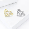 Alloy Heart Brooch Pin With Zircon And Pearl Accent view 3