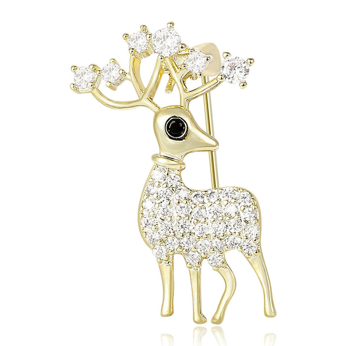 Alloy Deer Brooch Pin For Clothing Fastening And Decoration