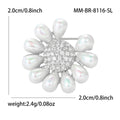 Alloy Pearl Zircon Petal Brooch For Fresh Summer Outfits view 5