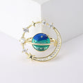 Alloy Planet Brooch Pin For Cardigans Suits And Lapels view 1