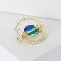 Alloy Planet Brooch Pin For Cardigans Suits And Lapels view 2