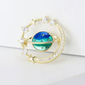 Alloy Planet Brooch Pin For Cardigans Suits And Lapels view 3