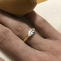 European American Fashion Unisex Marquise Zircon Single Ring Simple Sparkling Index Finger Ring view 2