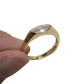 European American Fashion Unisex Marquise Zircon Single Ring Simple Sparkling Index Finger Ring view 5