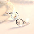 Light Luxury Geometric Round Stud Earrings For Women Simple Forest Style Student Jewelry view 4