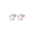 Classic Six Prong Multicolor Zircon Stud Earrings Unisex Mini Color Gemstone Ear Jewelry view 9
