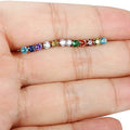Classic Six Prong Multicolor Zircon Stud Earrings Unisex Mini Color Gemstone Ear Jewelry view 2