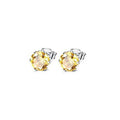 Classic Six Prong Multicolor Zircon Stud Earrings Unisex Mini Color Gemstone Ear Jewelry view 11