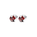 Classic Six Prong Multicolor Zircon Stud Earrings Unisex Mini Color Gemstone Ear Jewelry view 8
