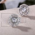 French Light Luxury Full Zircon Camellia Flower Stud Earrings For Women Sweet Versatile Jewelry view 5