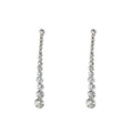 Alloy Rhinestone Tassel Long Drop Earrings, Elegant Versatile Statement Design view 5
