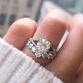 Luxury Zircon Ring Set 2 Piece European Middle East Style Engagement Proposal Jewelry view 1