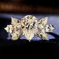 Trendy Niche Water Drop Cubic Zirconia Ring For Women Light Luxury Birthday Gift Jewelry view 6
