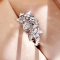 Trendy Niche Water Drop Cubic Zirconia Ring For Women Light Luxury Birthday Gift Jewelry view 4
