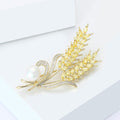Alloy Pearl Wheat Brooch Pin For Women's Blazer And Shawl view 2