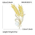 Alloy Pearl Wheat Brooch Pin For Women's Blazer And Shawl view 4