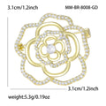 Alloy Zircon Hollow Rose Brooch For Elegant Women's Apparel view 4