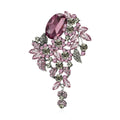 Alloy Glass Tassel Brooch Pin For Women's Suit And Shawl Decoration view 2