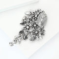 Alloy Glass Tassel Brooch Pin For Women's Suit And Shawl Decoration view 4