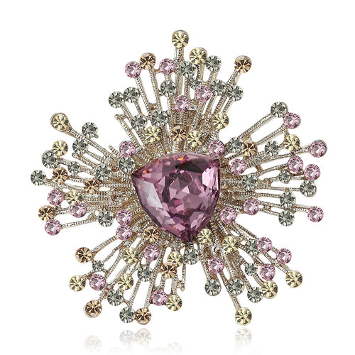 Alloy Crystal Baroque Brooch For Luxury Apparel And Lapel Decoration