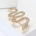 Alloy Rhinestone Snake Brooch Pin For Suit Lapel Decoration view 3