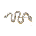 Alloy Rhinestone Snake Brooch Pin For Suit Lapel Decoration view 5