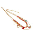 Christmas Multilayer Necklace With Snowman Cane Pendants, European American Multi Element Holiday Jewelry view 5